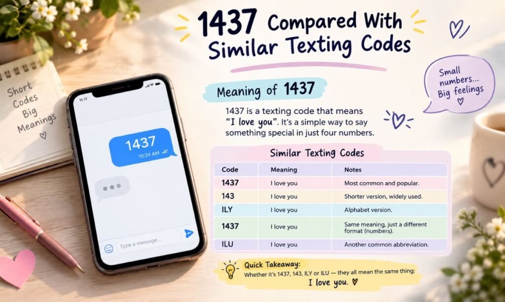 1437 Compared With Similar Texting Codes