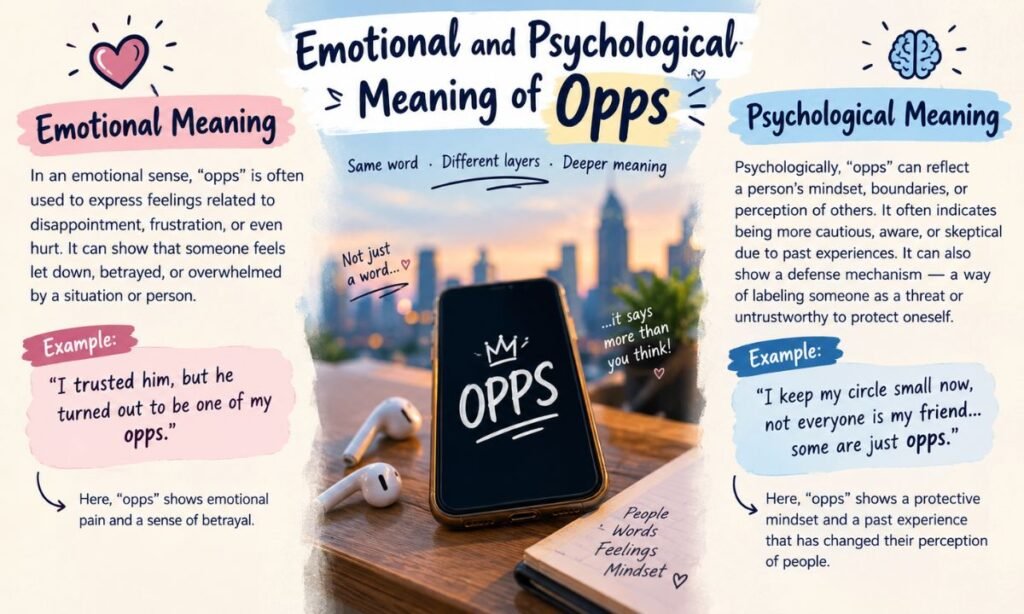 Emotional and Psychological Meaning of Opps