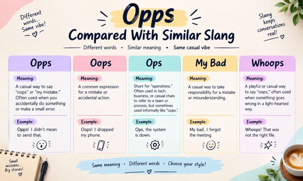 Opps Compared With Similar Slang