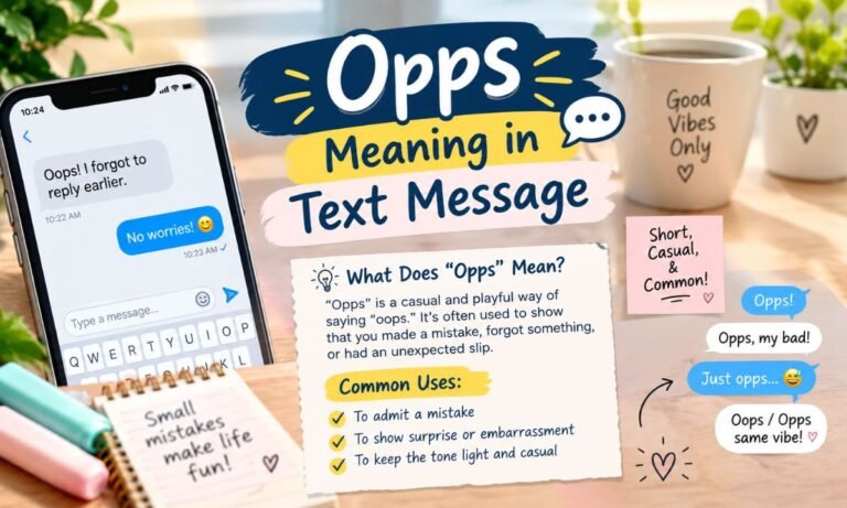 Opps Meaning in Text Message