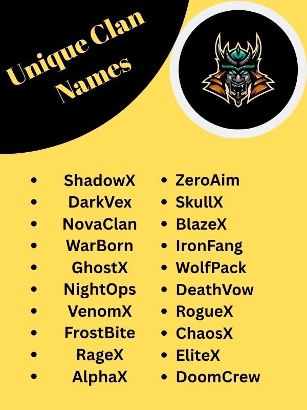 Unique Clan Names