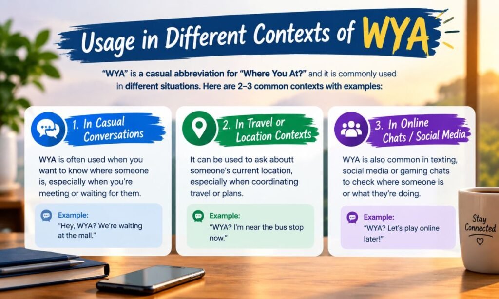 Usage in Different Contexts of WYA