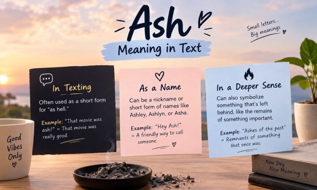 Ash Meaning in Text – Quick Meaning