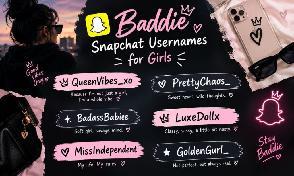 Baddie Snapchat Usernames for Girls