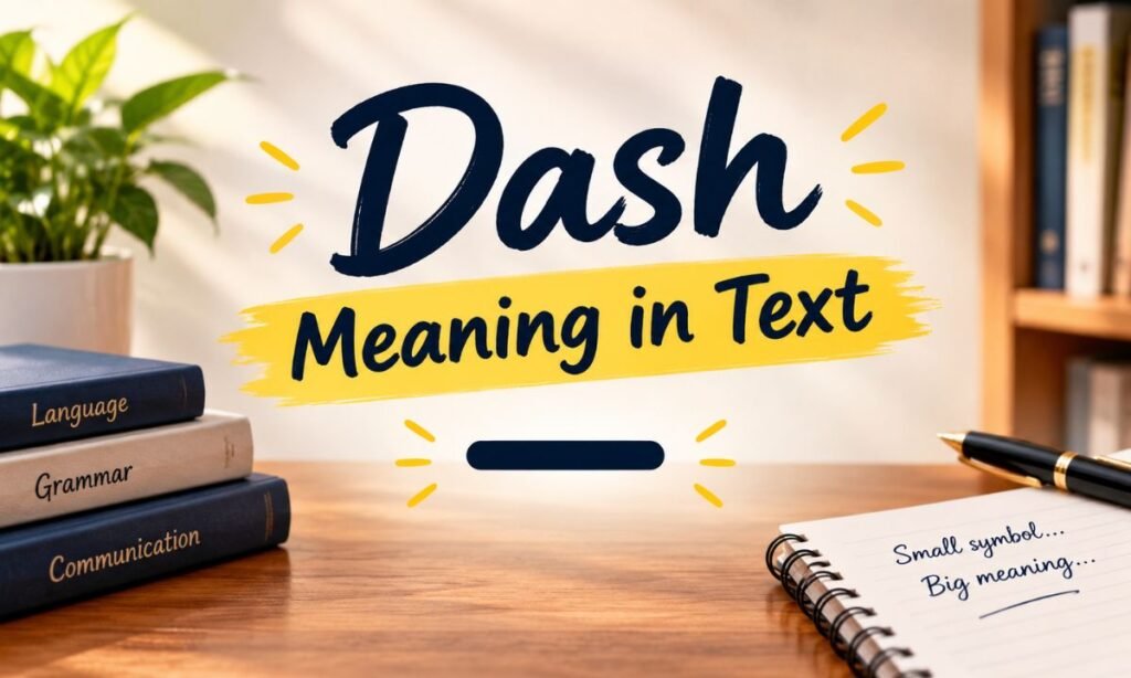 Dash Meaning in Text