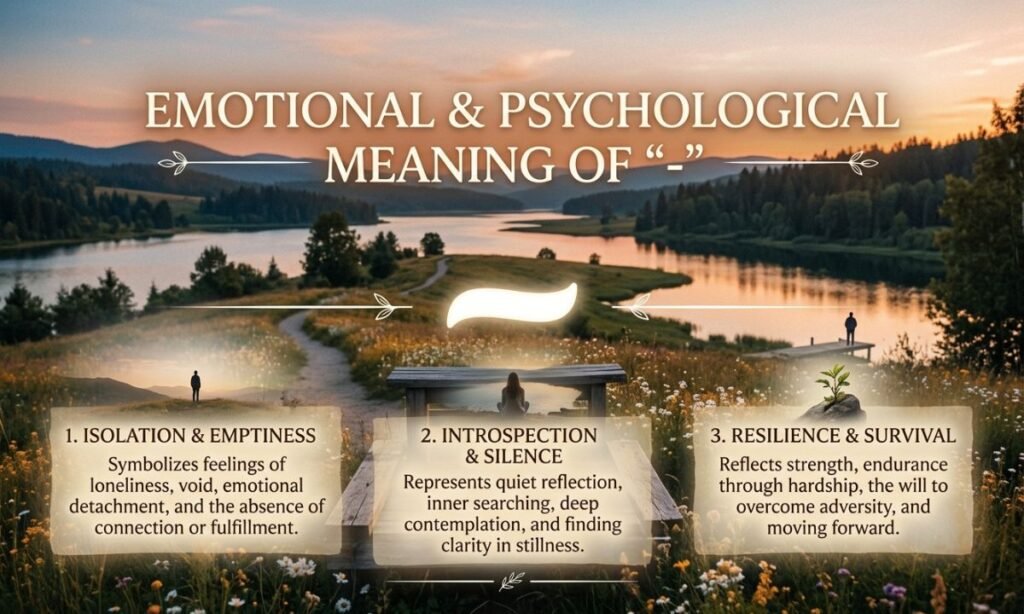 Emotional & Psychological Meaning of “-”