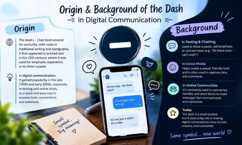 Origin & Background of the Dash in Digital Communication