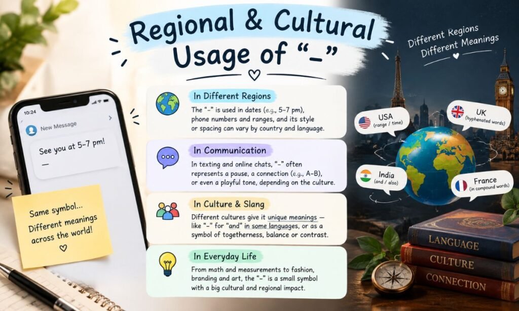Regional & Cultural Usage of “-”